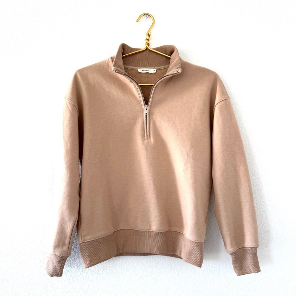 Mod Ref Quarter Zip Cotton Pullover Sweater Sweatshirt